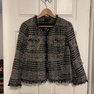 Cynthia Rowley boucle tweed jacket/ blazer Sz m
